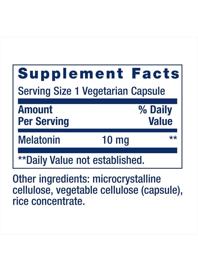 Life Extension Melatonin, 10 mg,Promotes Optimal Sleep 60 Vegetarian Capsules  - Image 3