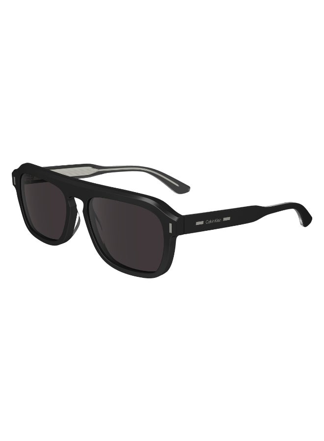 CALVIN KLEIN نظارات شمسية كاملة الإطار من أسيتات كالفن كلاين CK24504S 5617 (001) سوداء - Image 2