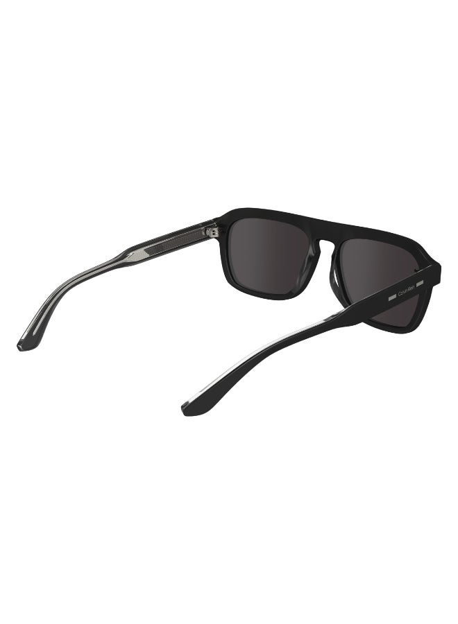 CALVIN KLEIN نظارات شمسية كاملة الإطار من أسيتات كالفن كلاين CK24504S 5617 (001) سوداء - Image 5