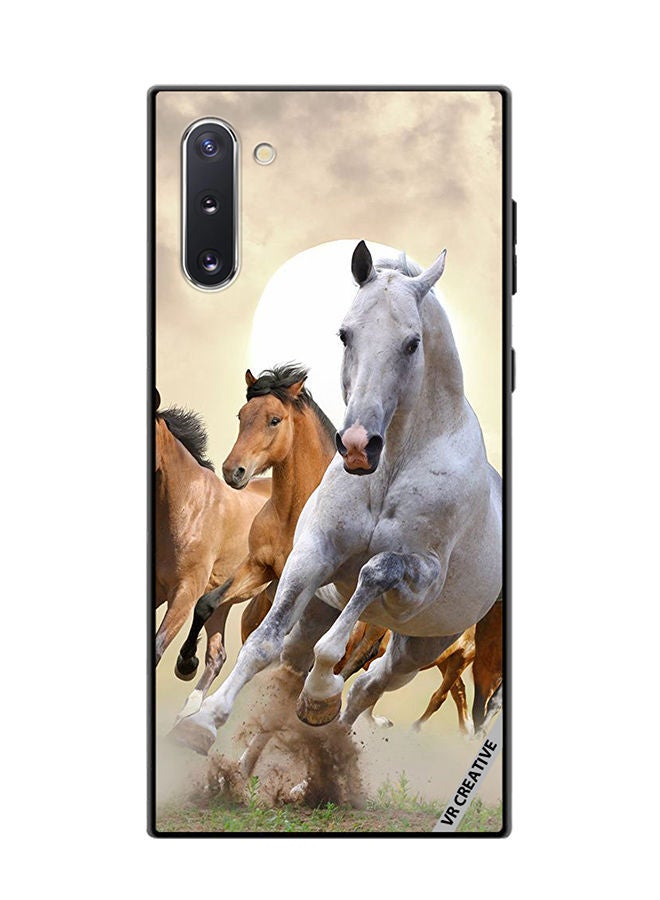 VR CREATIVE Protective Case Cover For Samsung Galaxy Note10 5G Running Horses Design Multicolour - Image 1