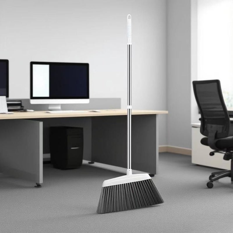 2 Piece Set Heavy Duty Commercial Residential Extended Squeegee Broom With One Replacement Head 4 Layer Windproof Bristles Non Shedding Broom Suitable For Hard Floors Home Office Warehouse Factory - Image 5