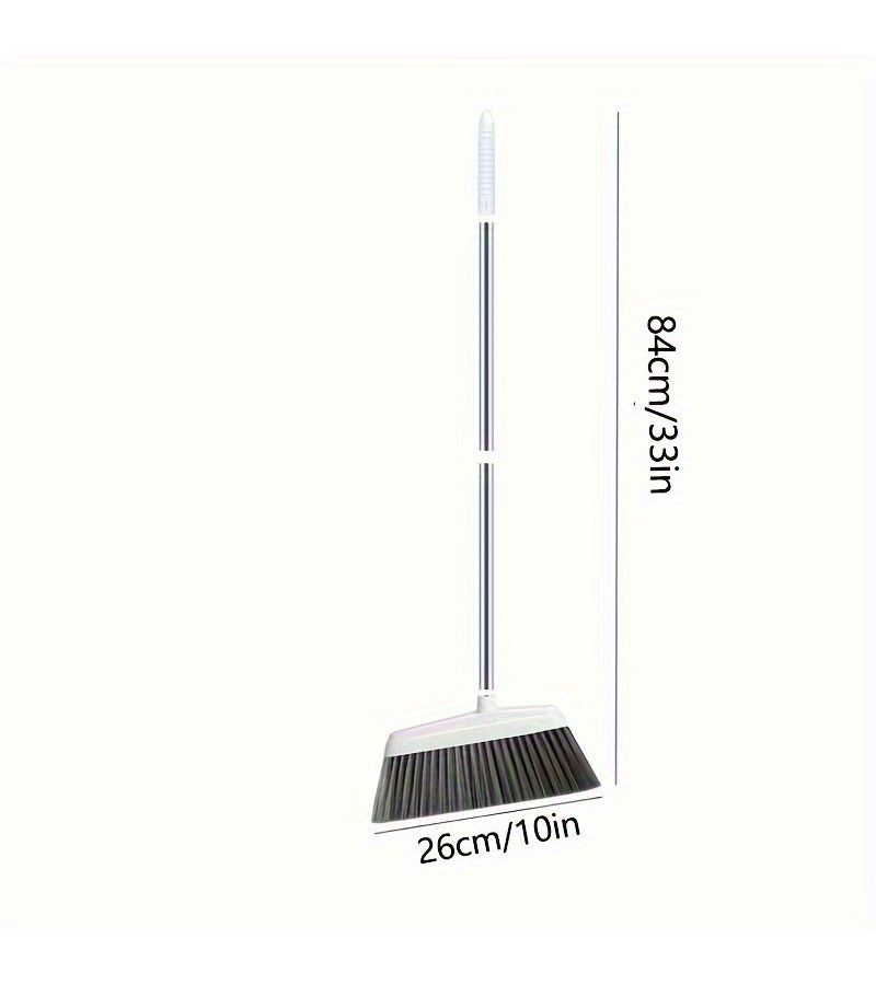 2 Piece Set Heavy Duty Commercial Residential Extended Squeegee Broom With One Replacement Head 4 Layer Windproof Bristles Non Shedding Broom Suitable For Hard Floors Home Office Warehouse Factory - Image 2