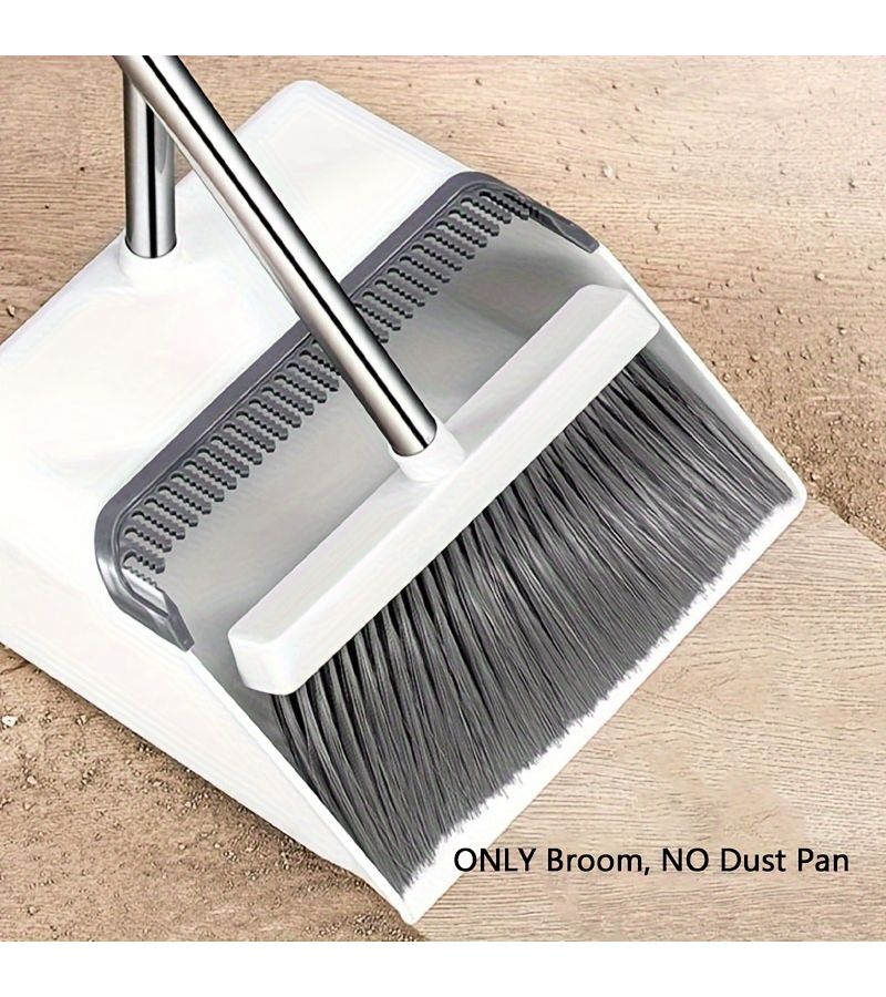 2 Piece Set Heavy Duty Commercial Residential Extended Squeegee Broom With One Replacement Head 4 Layer Windproof Bristles Non Shedding Broom Suitable For Hard Floors Home Office Warehouse Factory - Image 4