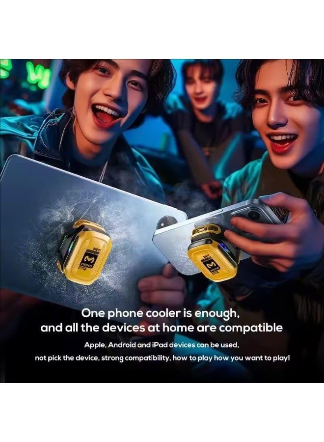 Memo Fast Cooling Mobile Phone Cooler CX12 , Phone Cooler for Gaming With Cable Type-C , Magnetic and Clip Semiconductor Ice Affect Refrigerator Radiator, RGB Light, Ultra Quiet , Compatible with iPhone & Android Gaming Phones - Image 5