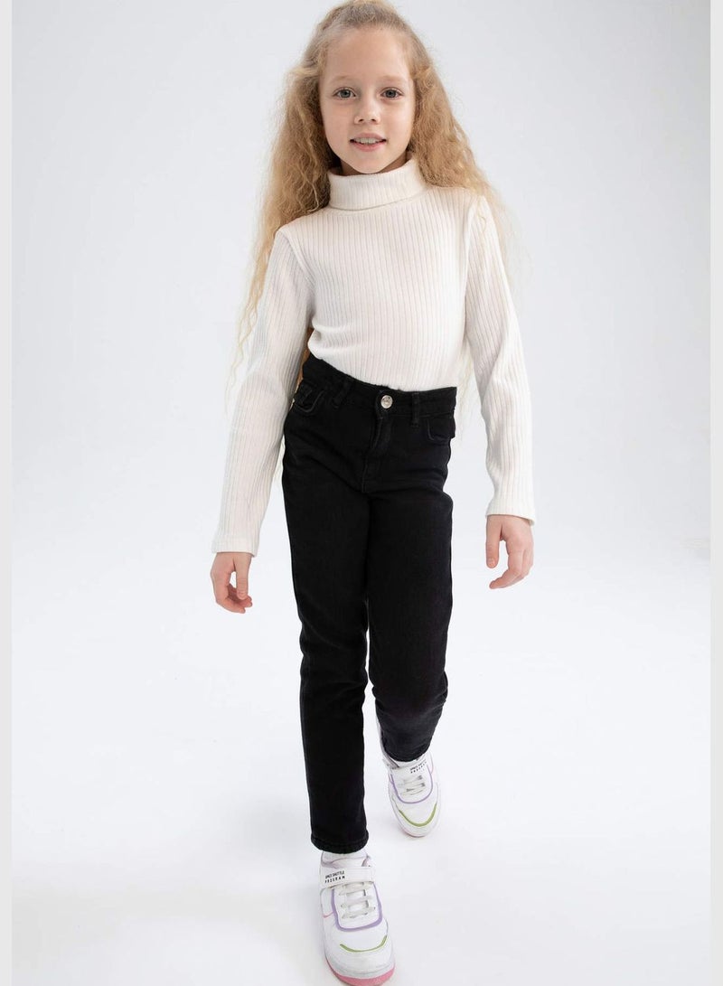 DeFacto Girl Straight Fit Denim Trousers - Image 2