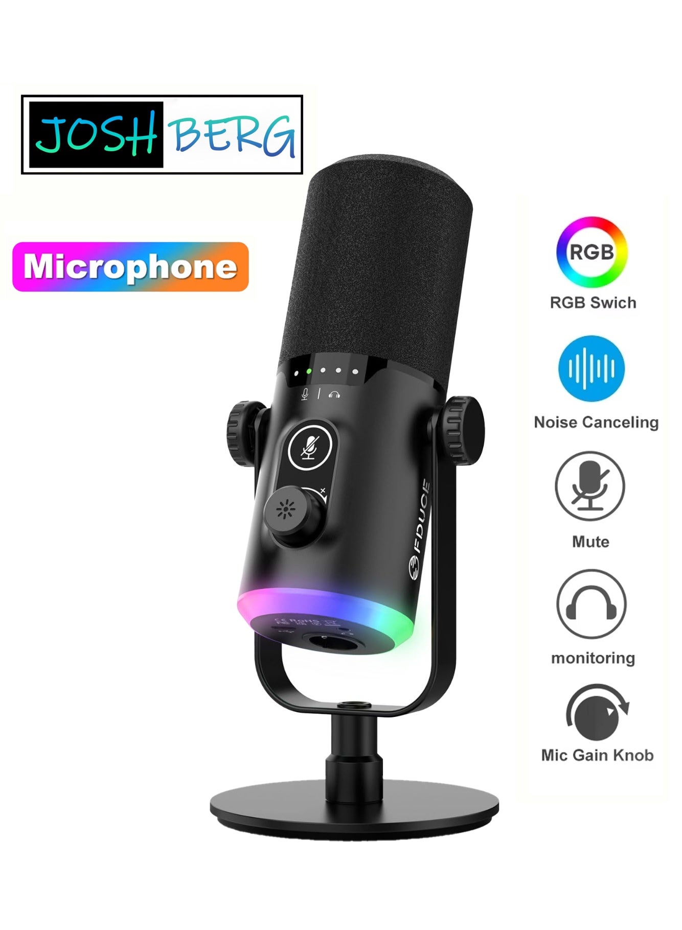 Joshberg Joshberg Dynamic Gaming Microphone Kit Usb Xlr Podcast Computer Microphone