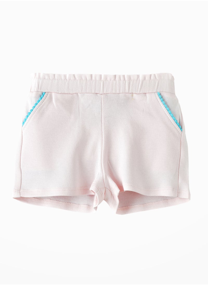 Jelliene Sunny Stretches: Girls' Comfy Cotton Knit Shorts Playful Style  - Image 1