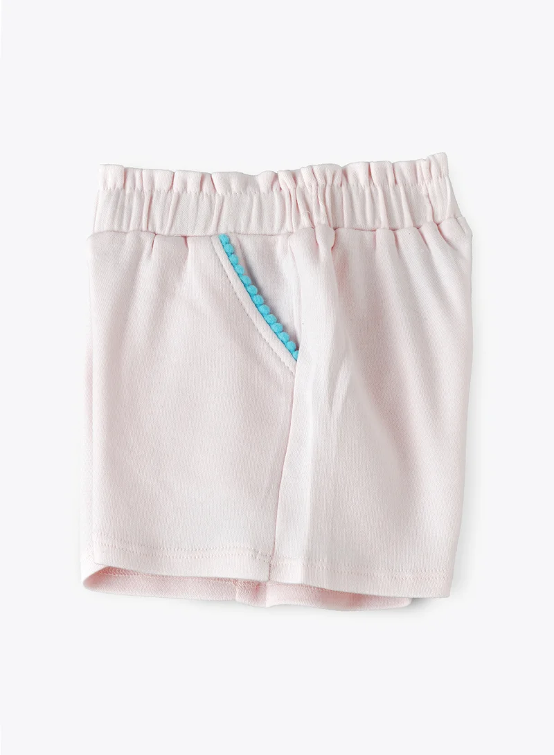 Jelliene Sunny Stretches: Girls' Comfy Cotton Knit Shorts Playful Style