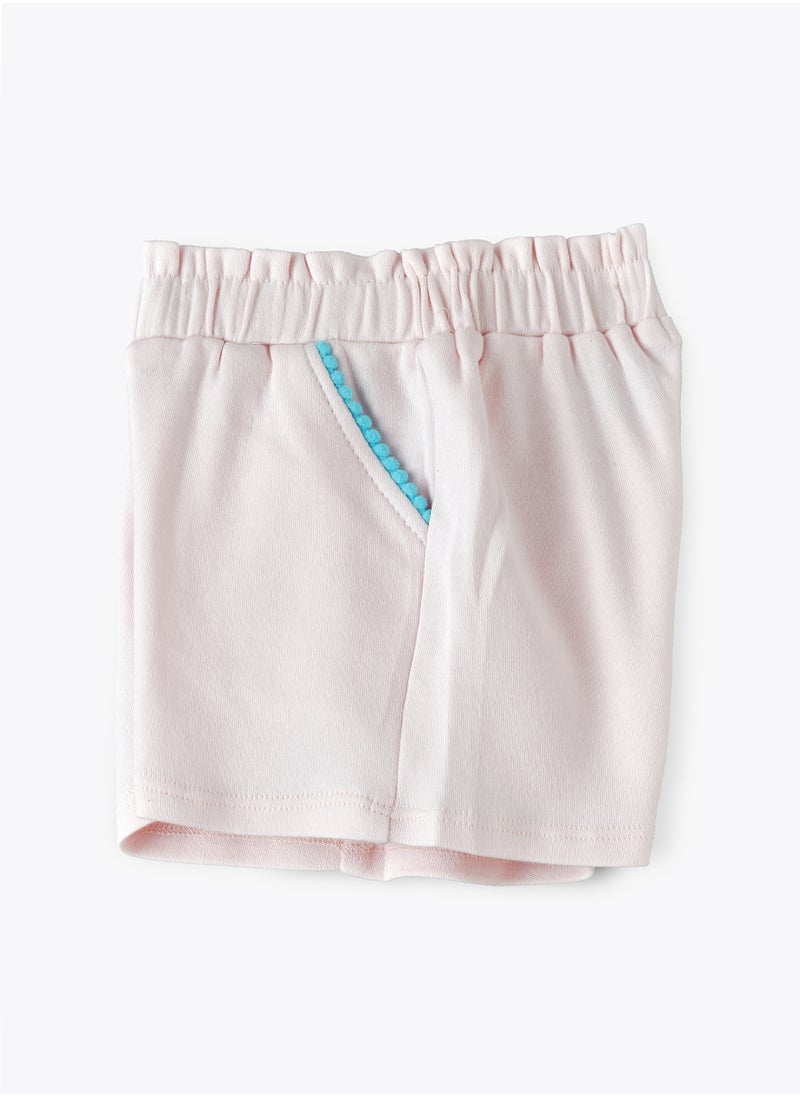 Jelliene Sunny Stretches: Girls' Comfy Cotton Knit Shorts Playful Style  - Image 3