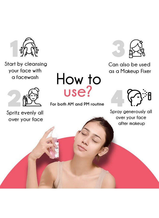 AULI LIFESTYLE - Tuberose&Hibiscus Instant Floral Face Mist&Toner|Toner For Glowing Skin|Minimize Pores,Skin Tightening,Controls Oils|Alcohol-Free|All Skin Types|Ayurvedic|Dazzle-120Ml - Image 1