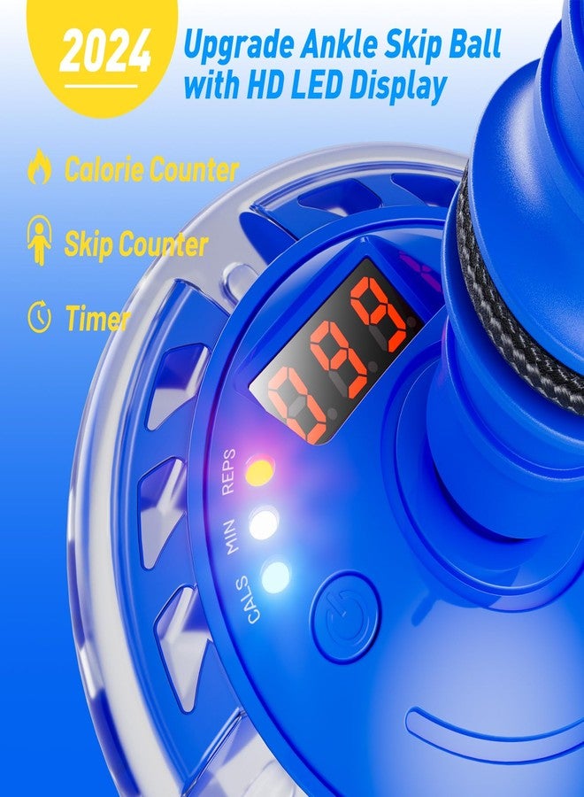 Flooyes Skip Ball for Kids, Ankle Skip Ball Toy with Counter, Timer and Cal Calculator, Boys Birthday Gifts for Age 6 7 8 9 10+, Rechargeable Colorful Flash Wheel Skip Ball for Boys, Indoor Outdoor Toys - Image 2