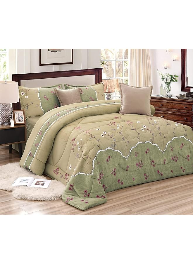 إيروريكس طقم لحاف فرو مخملي ناعم ودافئ من فرو الشتاء مقاس مفرد 180 - Image 1