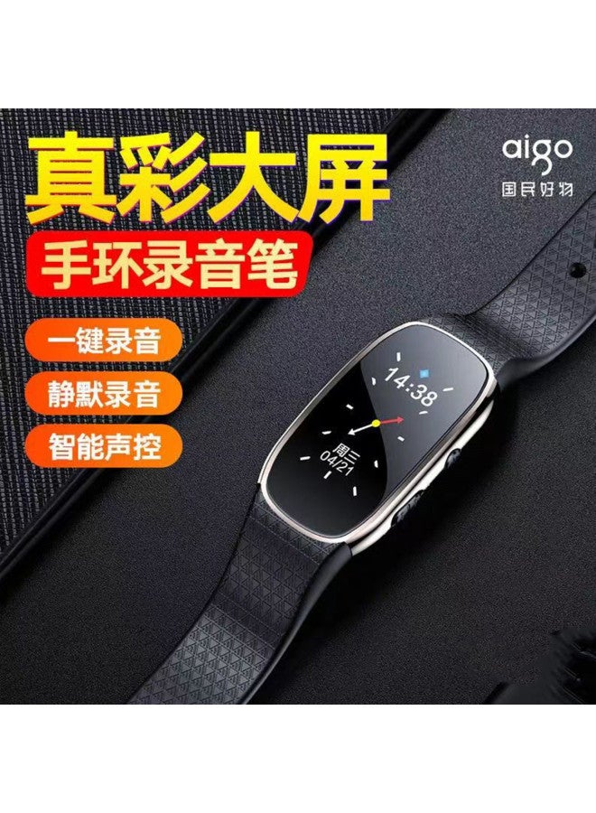 aigo مسجل صوت بأسلوب سوار المعصم، تسجيل بضغطة واحدة، تسجيل عالي الدقة مع تقليل الضوضاء، للدراسة، المقابلات، والاجتماعات - Image 2