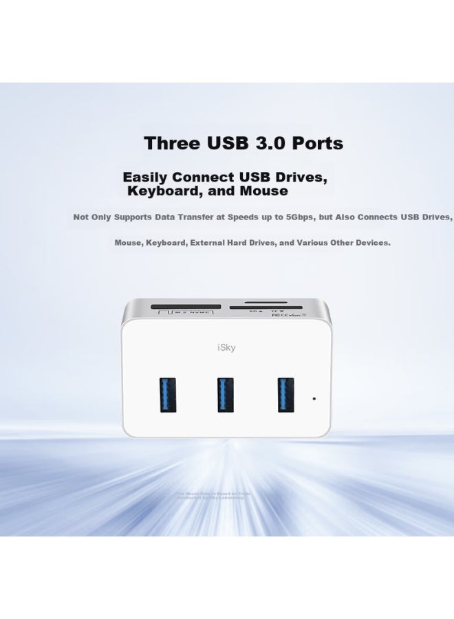 Isky Macmini M4/m4 Pro Docking Station Dual Type-c Usb High-speed Sd & Tf Card Reader Ssd Expansion Portable Docking Station - Image 3