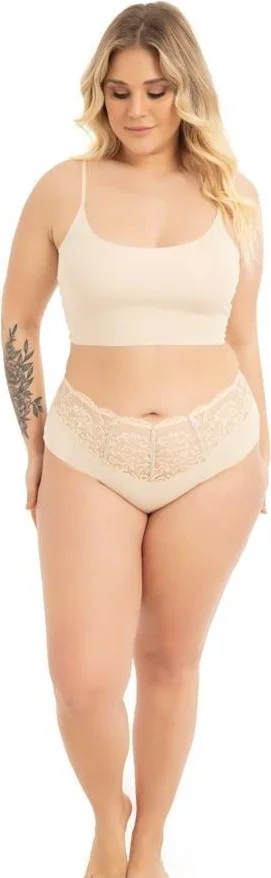 كوتن هيل Lace and Stone Detailed Laser Cut Plus Size Women's Bikini Panties 3-Pack
