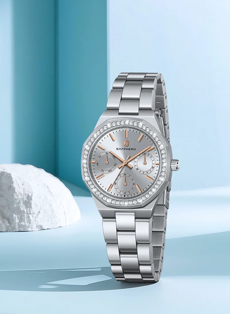 Sapphero  SAPPHERO Watches for Women Luxury Ladies Watches Women's Bracelet Watch Small Stainless Steel Analog 3ATM Waterproof Wrist Watch for Women for Women | Best Price UAE