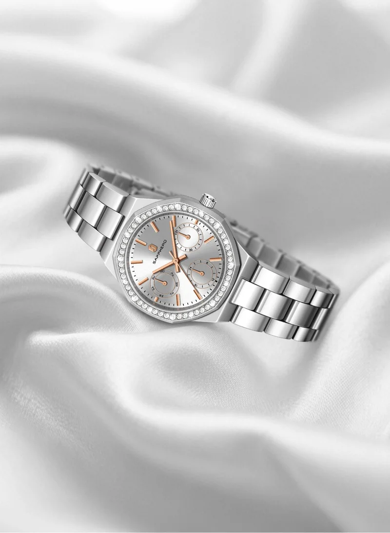 Sapphero  SAPPHERO Watches for Women Luxury Ladies Watches Women's Bracelet Watch Small Stainless Steel Analog 3ATM Waterproof Wrist Watch for Women for Women | Best Price UAE