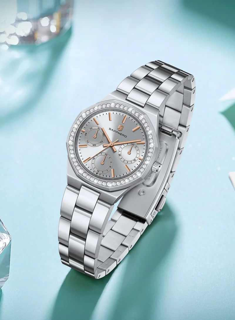 Sapphero  SAPPHERO Watches for Women Luxury Ladies Watches Women's Bracelet Watch Small Stainless Steel Analog 3ATM Waterproof Wrist Watch for Women for Women | Best Price UAE