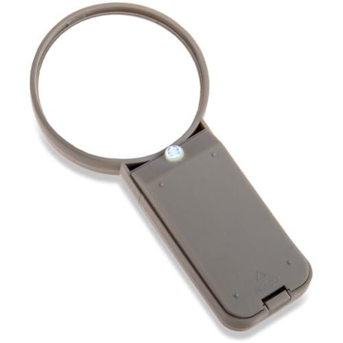 Carson Illuminated LED Lighted 4x Hand Held 3.0'' Aspheric Magnifier (SV-40) - Image 2