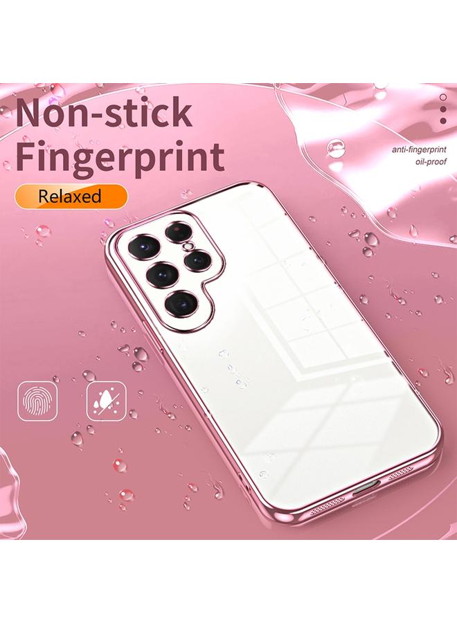 S-TOP Case For Samsung Galaxy S24 Ultra 5G Transparent Plating Fine Hole Phone Case - Image 4