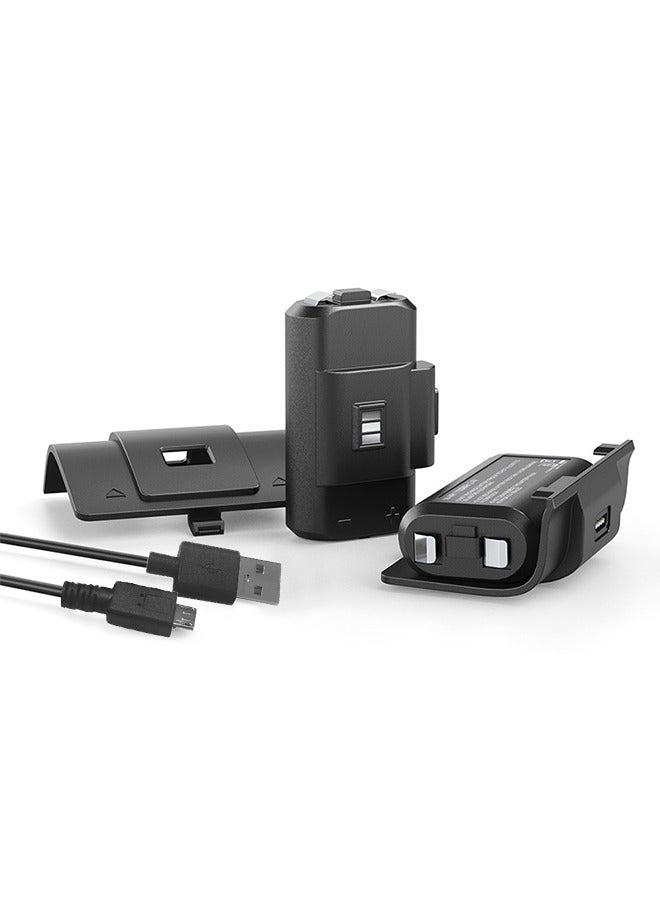 AOLION Game Handle Battery Charging Kit Pack Compatible with Xbox One/Xbox One S/Xbox Elite/Xbox Series S/X Gamepads with Fast Charger Station Led Indicator(Black) - Image 1