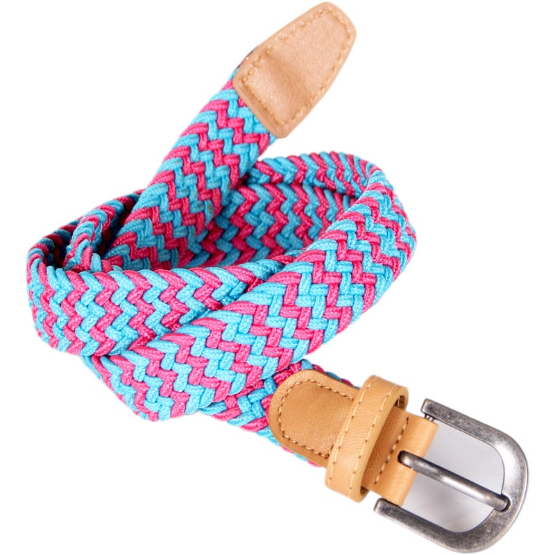 Peppercorn Kids Woven Stretchy Cord Belt - Pink/Blue (Age (4-7y) - Image 5
