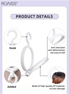roaiss 2Pcs Wig Hanger and 2Pcs Wig Storage Bag Set, Hanging Stackable Wig Storage Stand and Portable Durable Zipper Transparent Window Reusable Protective Wig Storage Bag for Store Wig Save space  - Image 3