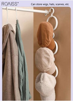 roaiss 2Pcs Wig Hanger and 2Pcs Wig Storage Bag Set, Hanging Stackable Wig Storage Stand and Portable Durable Zipper Transparent Window Reusable Protective Wig Storage Bag for Store Wig Save space  - Image 4
