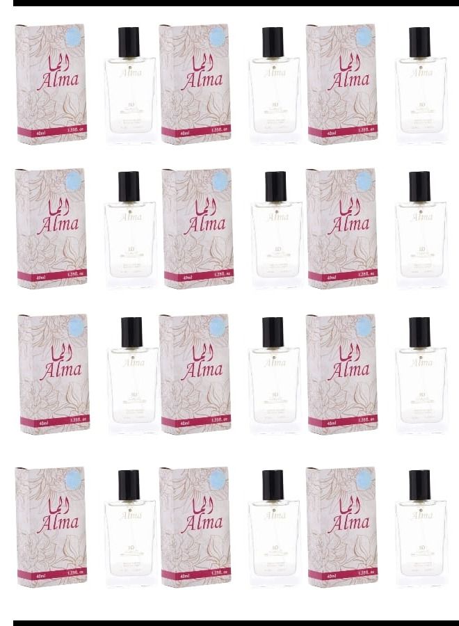 عطر الما بخاخ 12 قطعة 40 مل