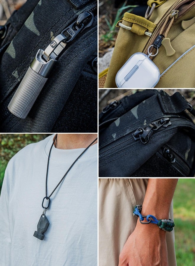 FEGVE Titanium Mini Key Chain Ring with 3 0.86in Titanium Side-Pushing Designed Keychain Rings for Men Women - Image 4