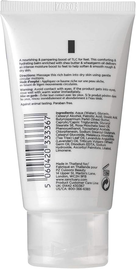 Sanctuary Spa Foot Moisturiser Heel Balm for Dry and Chapped Heels with Shea Butter Vegan and Cruelty Free 75ml - Image 2