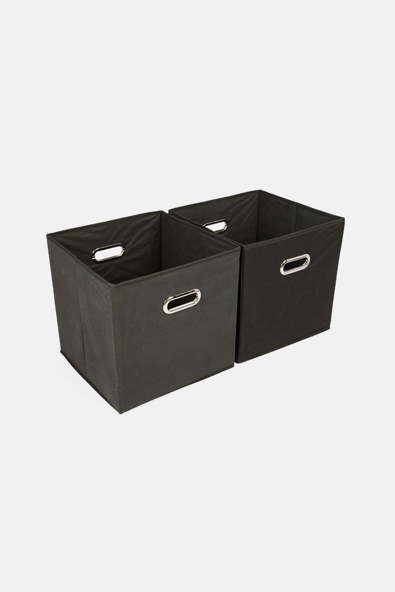 Farberware Set Of 2 Collapsible Bins, Black - Image 1