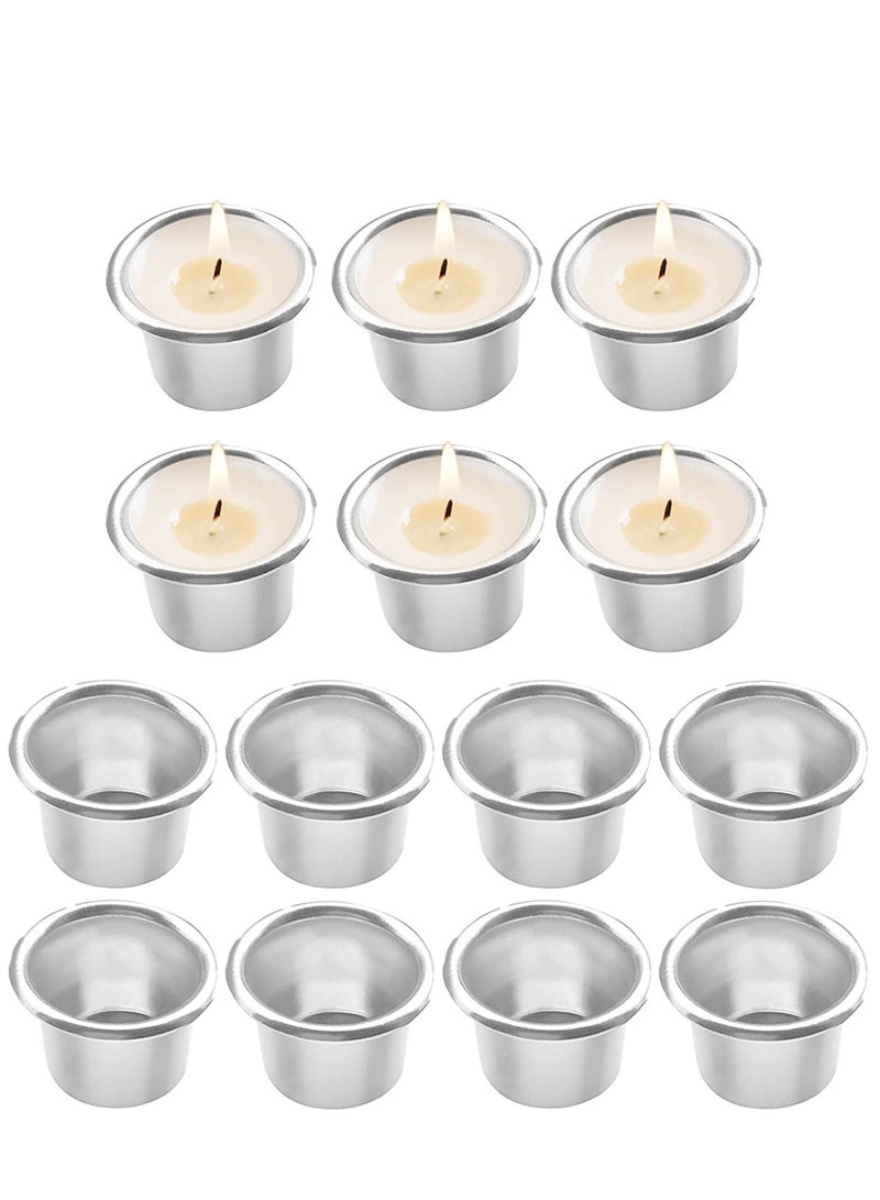 SOLARAE 30 Pieces Metal Candle Cups, Decorative Candlestick Holder Prevents from Wax Dripping DIY Tealight Candle Holders for Lamp or Candle Making, Home, Wedding - Image 1