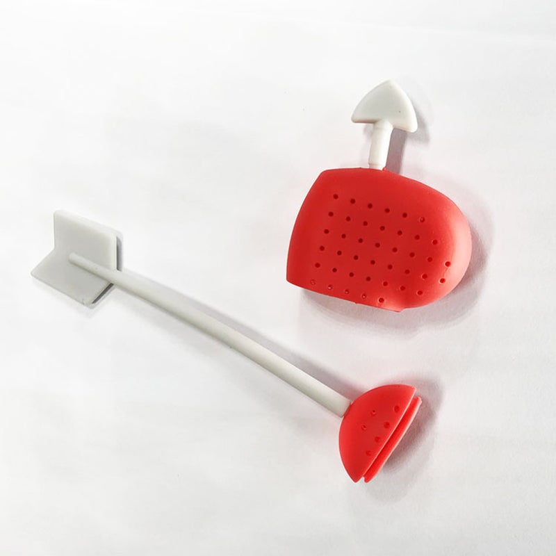 2PCS Silicone Arrow Love Heart Loose Leaf Tea Diffuser Herb Filter Infuser Strainer Reusable Tea Filter Colander Stirrer - Image 5