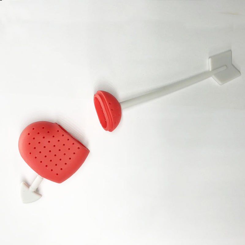 2PCS Silicone Arrow Love Heart Loose Leaf Tea Diffuser Herb Filter Infuser Strainer Reusable Tea Filter Colander Stirrer - Image 2