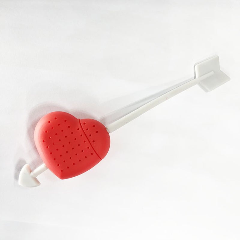 2PCS Silicone Arrow Love Heart Loose Leaf Tea Diffuser Herb Filter Infuser Strainer Reusable Tea Filter Colander Stirrer - Image 4