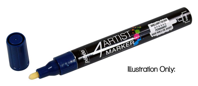 PEBEO 4Markers - Oil-based Paint Marker - Round Tip - Gloss Finish - Opaque Color with an excellent Lightfastness - Ideal for all Technics - 4 Millimeters - Gold - Image 5