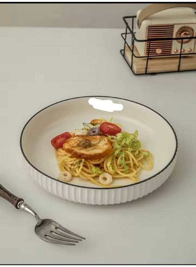 طبق بورسلين مدور مقاس 18 سم  - Image 1