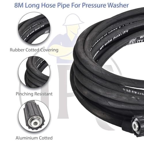 Fieldstar Premium Combo Washer Pressure Gun, Compatible with JPT, STARQ, RESQTECH Pressure Washer (Gun with 08 MTR Hose Pipe) - Image 3