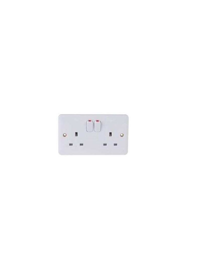 Schneider Electric Lisse Switched socket 13 A - 230 V - 2 Gang White - Image 2