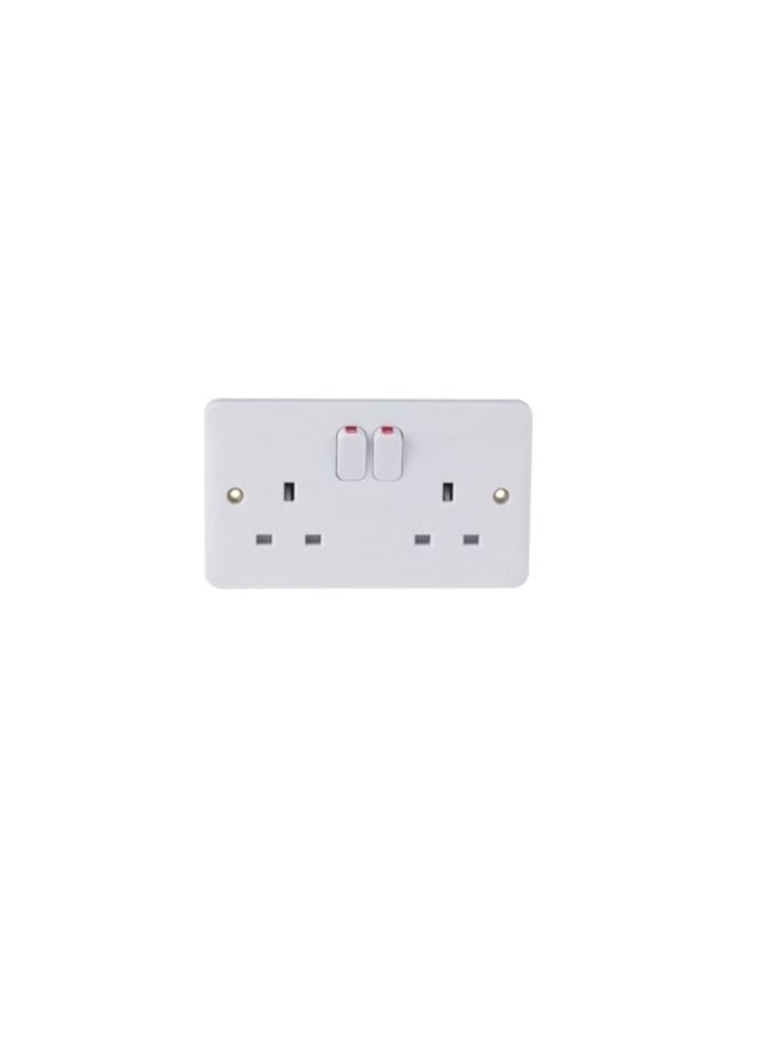Schneider Electric Lisse Switched socket 13 A - 230 V - 2 Gang White - Image 1
