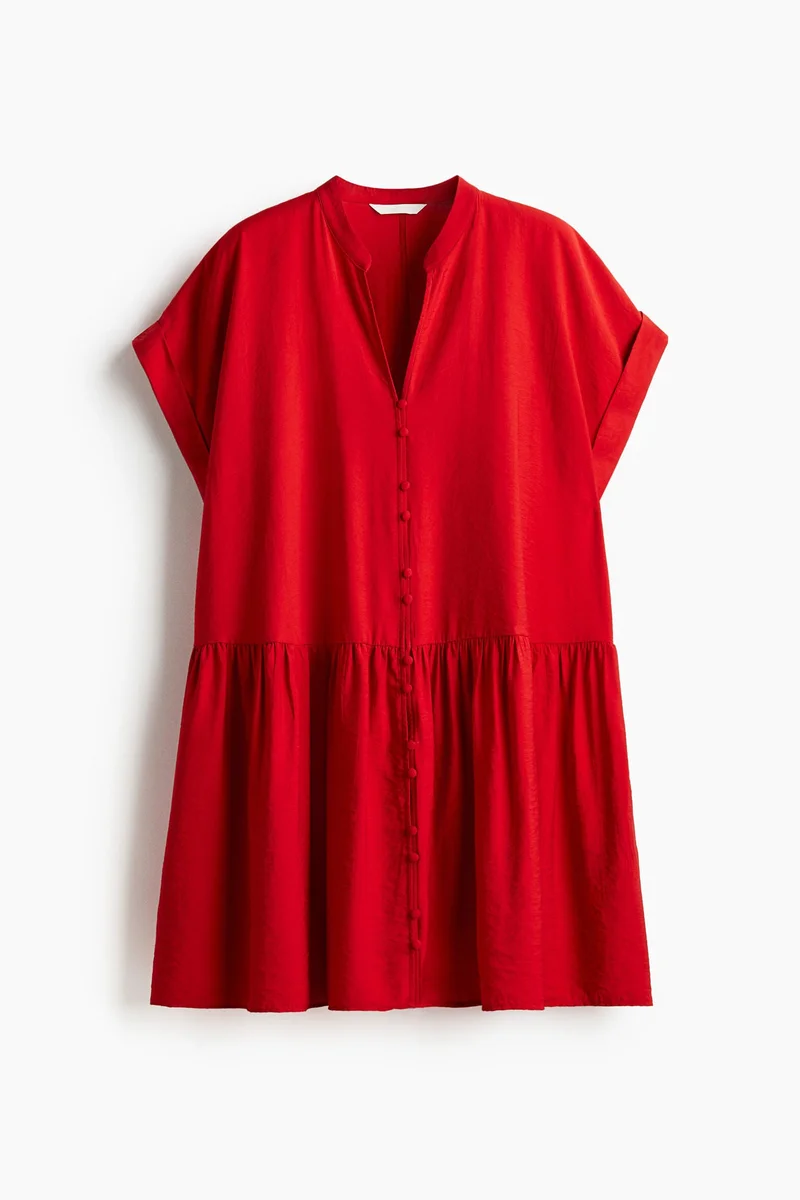 اتش اند ام Crinkled tunic dress