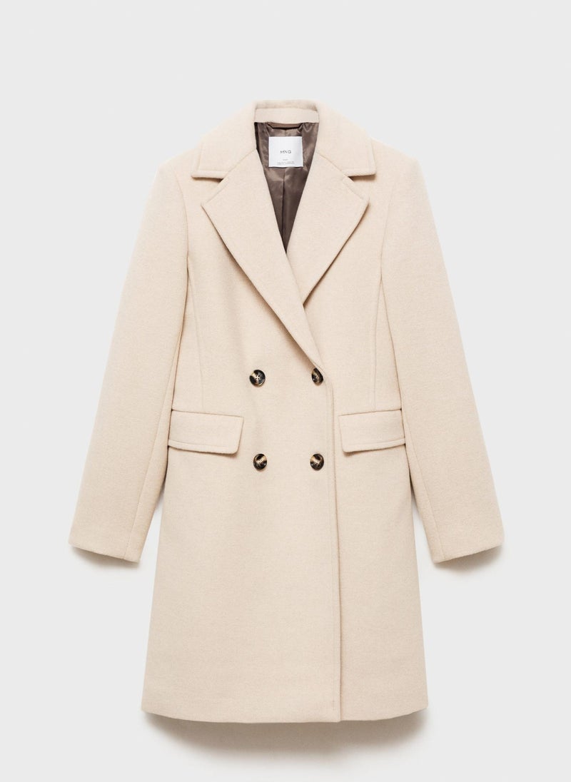 MANGO Double-Breasted Wool Coat  - Image 5