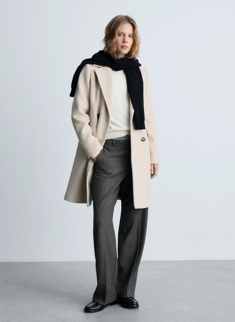 MANGO Double-Breasted Wool Coat  - Image 4