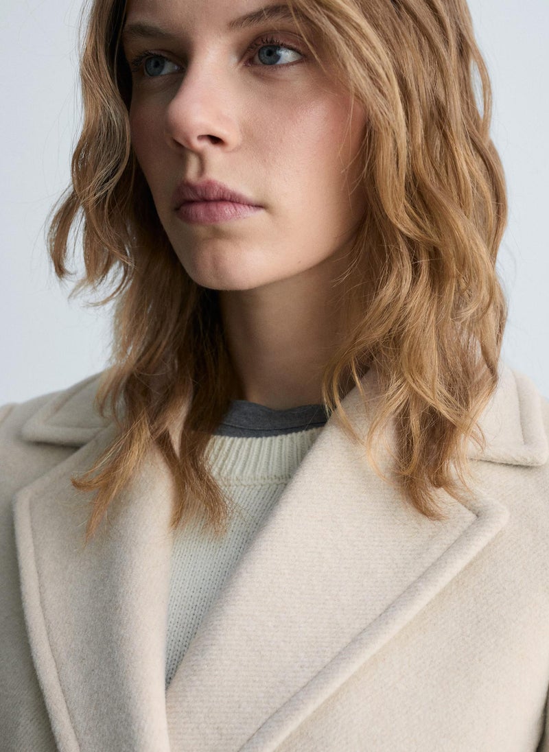 MANGO Double-Breasted Wool Coat  - Image 3