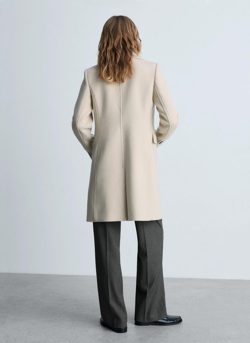 MANGO Double-Breasted Wool Coat  - Image 2