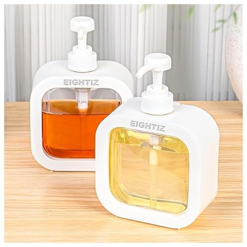 Eightiz Empty Bottle (300 ml) Soap Dispenser for Bathroom Kitchen Large-Capacity Dispensing Bottled Hand Soap Dish Soap Shower Gel Shampoo Washing Powder Replacement Empty Bottle (Pack of 1) - Image 1