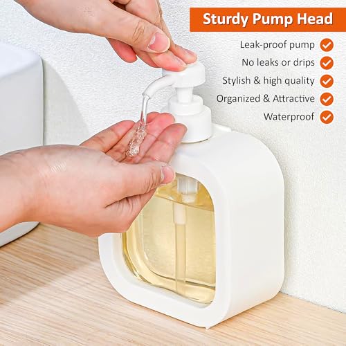 Eightiz Empty Bottle (300 ml) Soap Dispenser for Bathroom Kitchen Large-Capacity Dispensing Bottled Hand Soap Dish Soap Shower Gel Shampoo Washing Powder Replacement Empty Bottle (Pack of 1) - Image 2