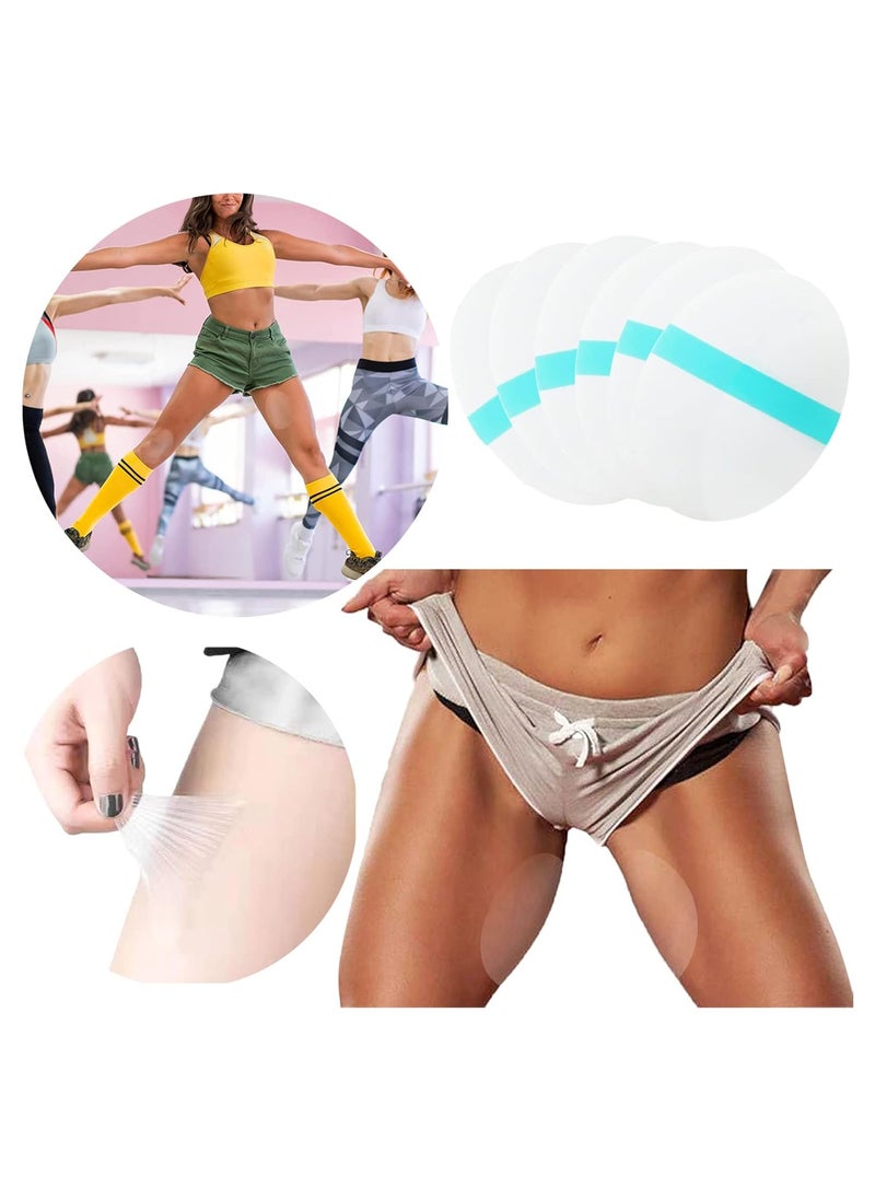 XFXINGFU Thigh Inner Anti-Chafing Sticker, Self-Adhesive Wear-Resistant Disposable Body Anti-Friction Pads, Transparent Ultra-Thin Invisible Patch,10PCS  - Image 1