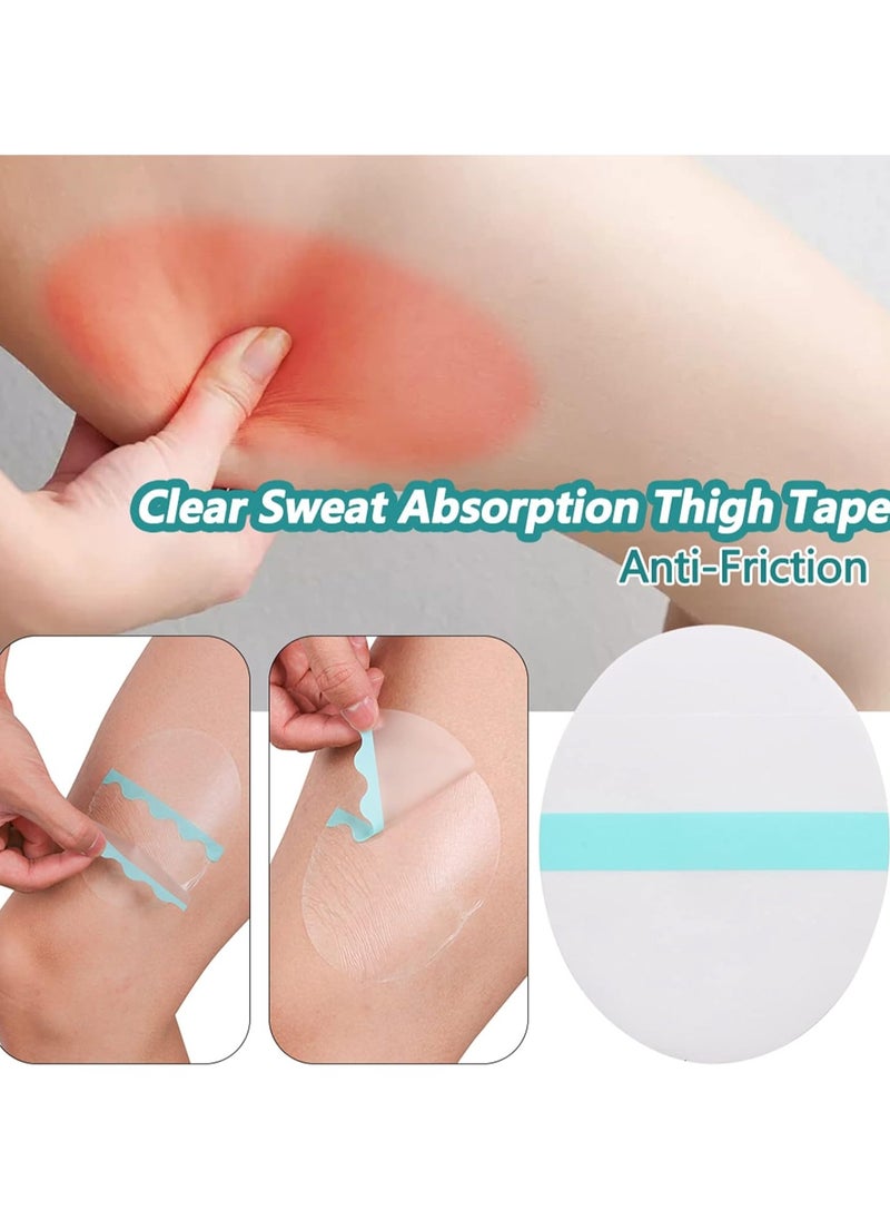 XFXINGFU Thigh Inner Anti-Chafing Sticker, Self-Adhesive Wear-Resistant Disposable Body Anti-Friction Pads, Transparent Ultra-Thin Invisible Patch,10PCS  - Image 2